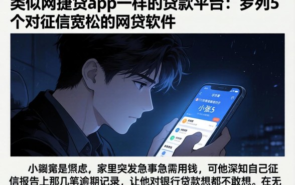 类似网捷贷app一样的贷款平台，罗列5个对征信宽松的网贷软件