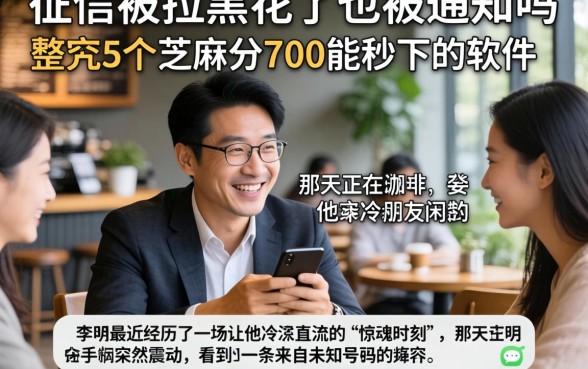 征信被拉黑花了会被通知吗，规整5个芝麻分700能秒下的软件