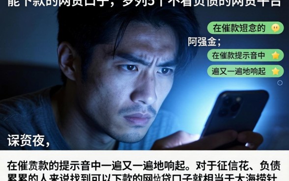 能下款的网贷口子，罗列5个不看负债的网贷平台
