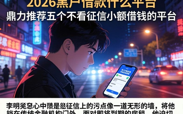 2026黑户借款什么平台，鼎力推荐五个不看征信小额借钱的平台