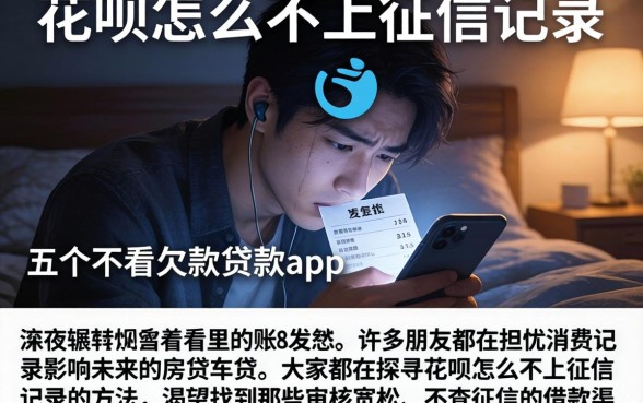 花呗怎么不上征信记录，详尽说明五个不看欠款的贷款app