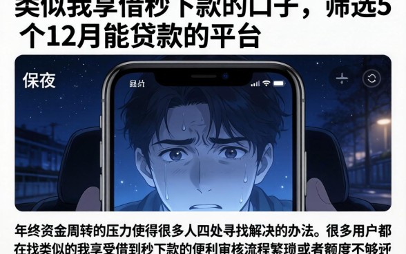 类似我享借秒下款的口子，筛选5个12月能贷款的平台