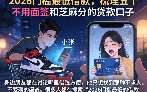2026门槛最低的借款，梳理五个不用面签和芝麻分的贷款口子