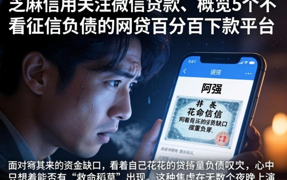芝麻信用关注微信贷款，概览5个不看征信负债的网贷百分百下款平台