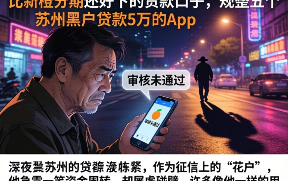 比新橙分期还好下的贷款口子，规整五个苏州黑户贷款5万的app