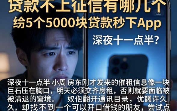贷款不上征信的有哪几个，归纳5个5000块贷款秒下app
