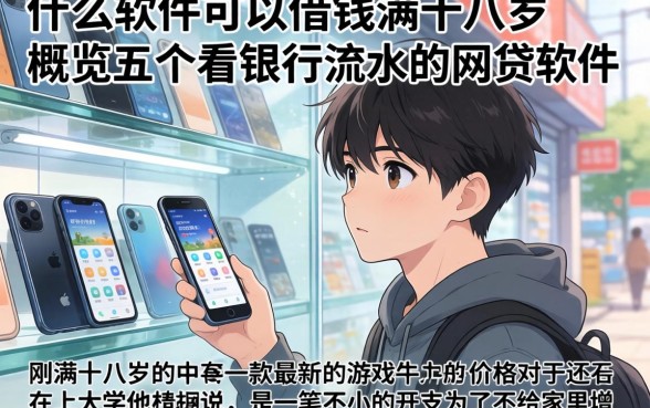 什么软件可以借钱满十八岁，概览五个看银行流水的网贷软件