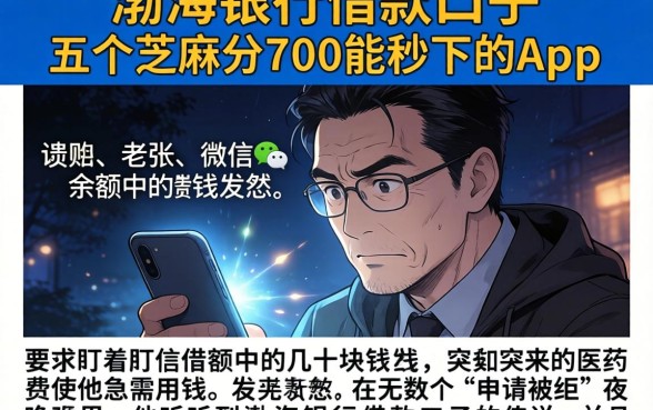 渤海银行借款口子，概括五个芝麻分700能秒下的app