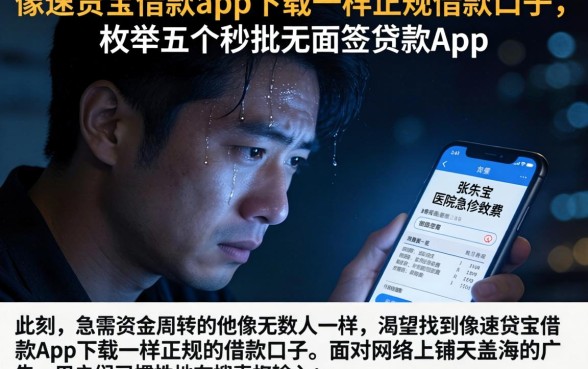 像速贷宝借款app下载一样正规的借款口子，枚举五个秒批无面签贷款app