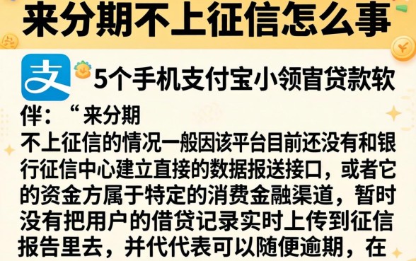 来分期不上征信怎么回事，概括5个手机支付宝小额贷款的软件