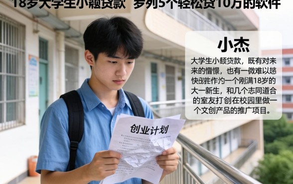18岁大学生小额贷款，罗列5个轻松贷10万的软件