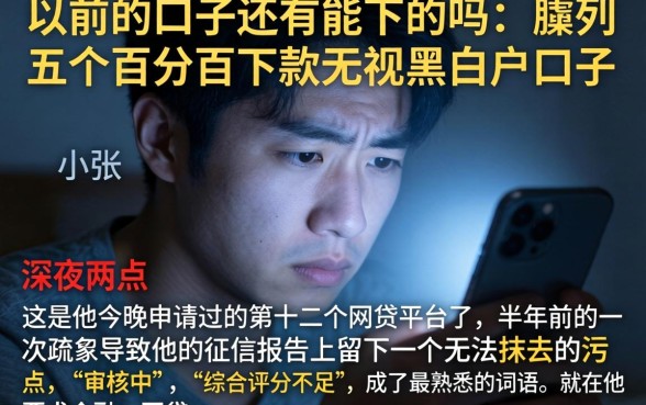 以前的口子还有能下的吗，胪列五个百分百下款无视黑白户口子