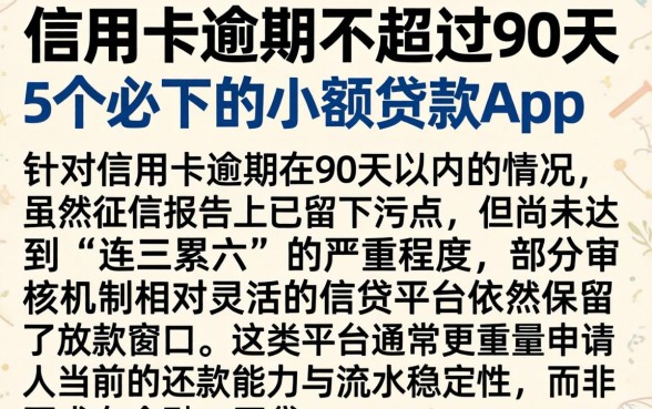 信用卡逾期不超过90天，详细阐述5个必下的小额贷款app