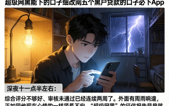 超级网黑能下的口子，细致阐述五个黑户贷款的口子必下app