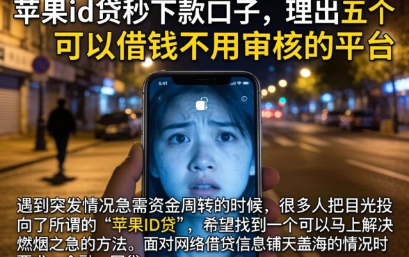 苹果id贷秒下款的口子，理出五个可以借钱不用审核的平台