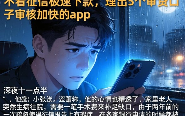不看征信极速下款，理出5个审贷口子审核加快的app