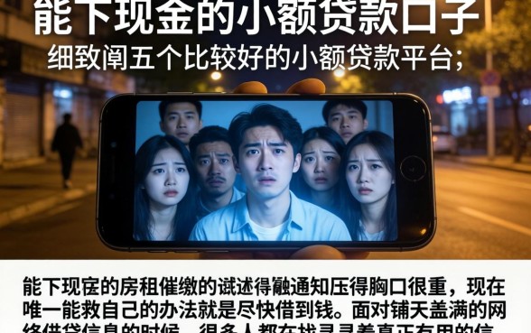 能下现金的小额贷款口子，细致阐述五个比较好的小额贷款平台