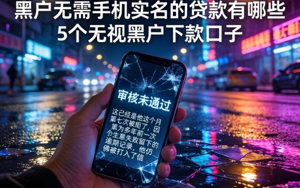 黑户无需手机实名的贷款有哪些,概括5个无视黑户下款口子