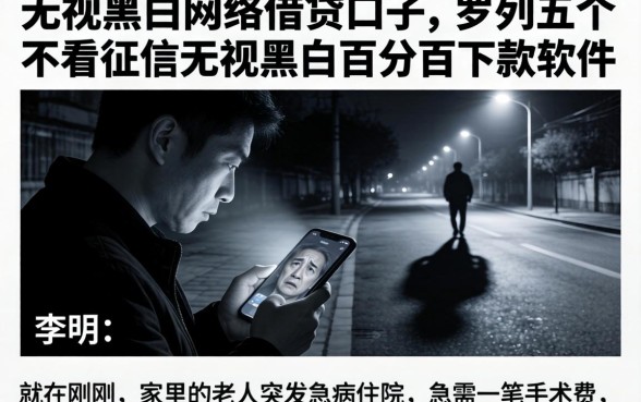 无视黑白网络借贷口子，罗列五个不看征信无视黑白百分百下款软件