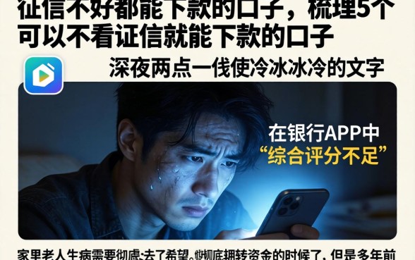 征信不好都能下款的口子，梳理5个可以不看征信就能下款的口子