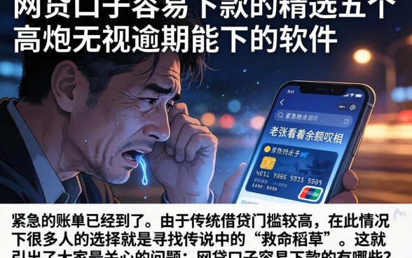 网贷口子容易下款的，精选五个高炮无视逾期能下的软件