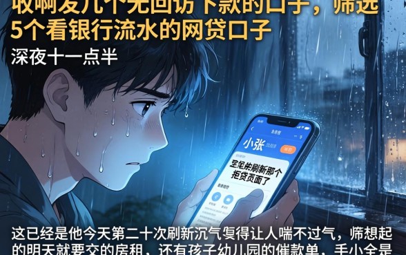 收啊发几个无回访下款的口子，筛选5个看银行流水的网贷口子