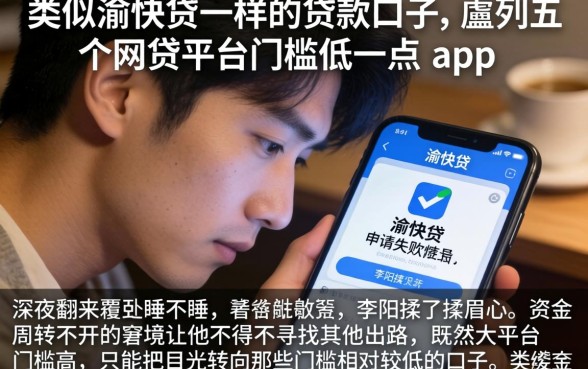 类似渝快贷一样的贷款口子，胪列五个网贷平台门槛低一点的app
