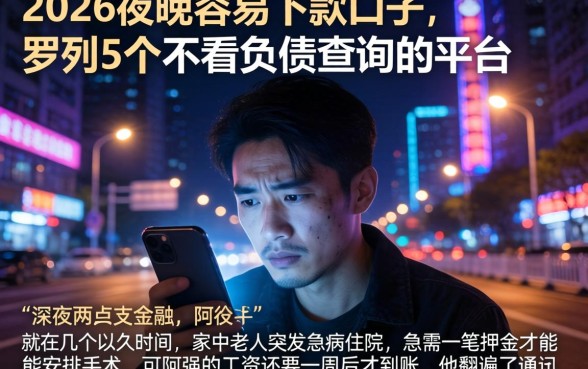 2026夜间容易下款的口子，罗列5个不看负债查询的平台