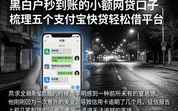 黑白户秒到账的小额网贷口子，梳理五个支付宝快贷轻松借平台