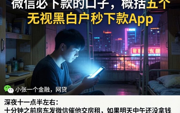 微信必下款的口子，概括五个无视黑白户秒下款app