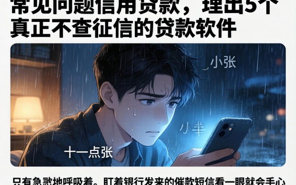 常见问题信用借款，理出5个真正不查征信的贷款软件
