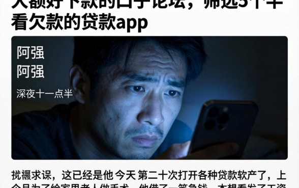 大额好下款的口子论坛，筛选5个不看欠款的贷款app