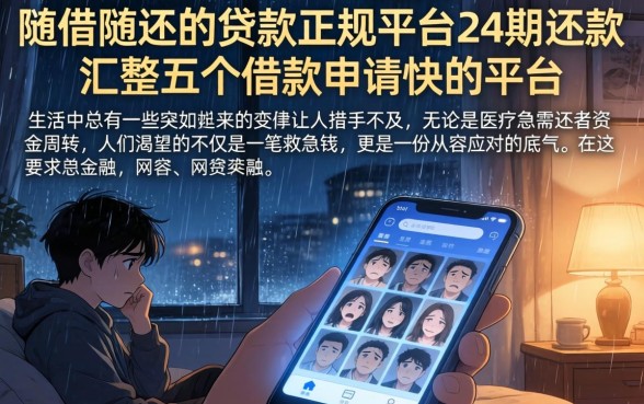 随借随还的贷款正规平台24期还款，汇整五个借款申请快的平台