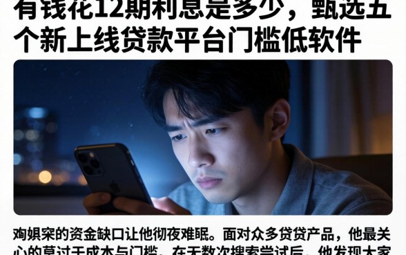 有钱花12期利息是多少，甄选五个新上线贷款平台门槛低软件