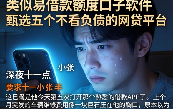 类似易借款额度口子的软件，甄选五个不看负债的网贷平台