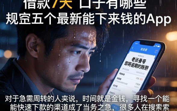 借款7天的口子有哪些，规整五个最新能下来钱的app
