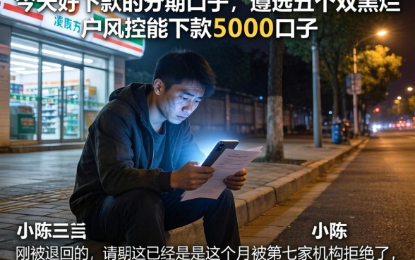 今天好下款的分期口子，遴选五个双黑烂户风控能下款5000口子