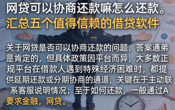 网贷可以协商还款嘛怎么还款，汇总五个值得信赖的借贷软件