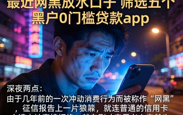 最近网黑放水口子，筛选五个黑户0门槛贷款app