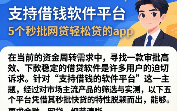 支持借钱的软件平台，细致阐述5个秒批网贷轻松贷的app