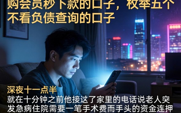 购会员秒下款的口子，枚举五个不看负债查询的口子