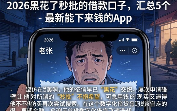 2026黑花了秒批的借款口子，汇总5个最新能下来钱的app