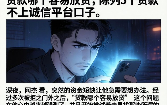 贷款哪个容易放贷，陈列5个贷款不上诚信平台的口子