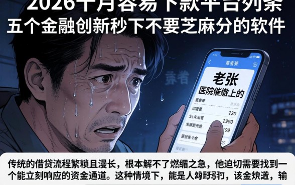 2026十月容易下款的平台,条列五个金融创新秒下不要芝麻分的软件