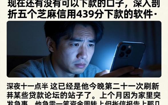 现在还有没有可以下款的口子，深入剖析五个芝麻信用439分下款的软件