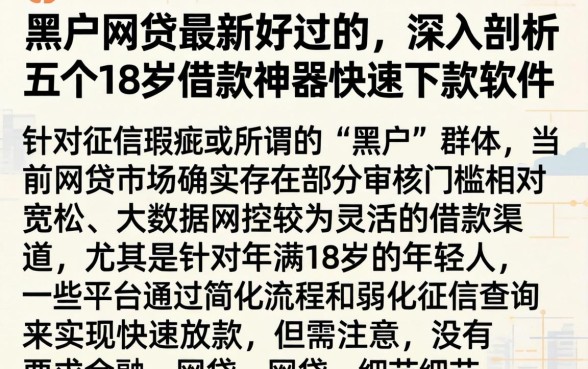 黑户网贷最新好过的，深入剖析五个18岁借款神器快速下款软件