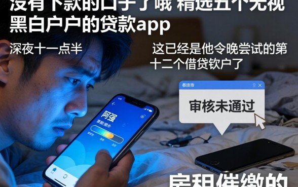 没有下款的口子了哦，精选五个无视黑白户的贷款app