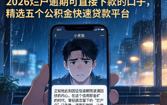 2026烂户逾期可直接下款的口子,精选五个公积金快速贷款平台