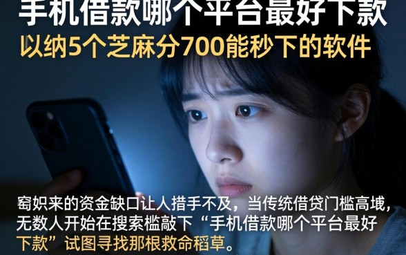 手机借款哪个平台最好下款，归纳5个芝麻分700能秒下的软件
