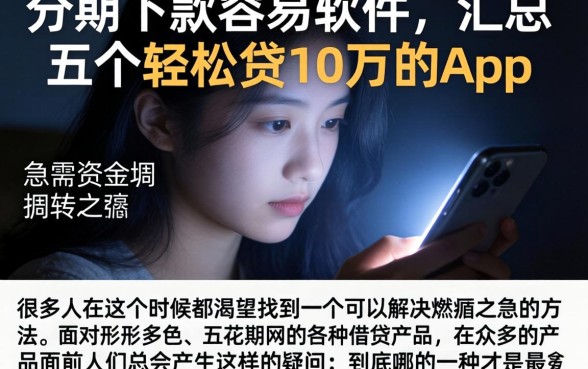 分期下款容易软件，汇总五个轻松贷10万的app